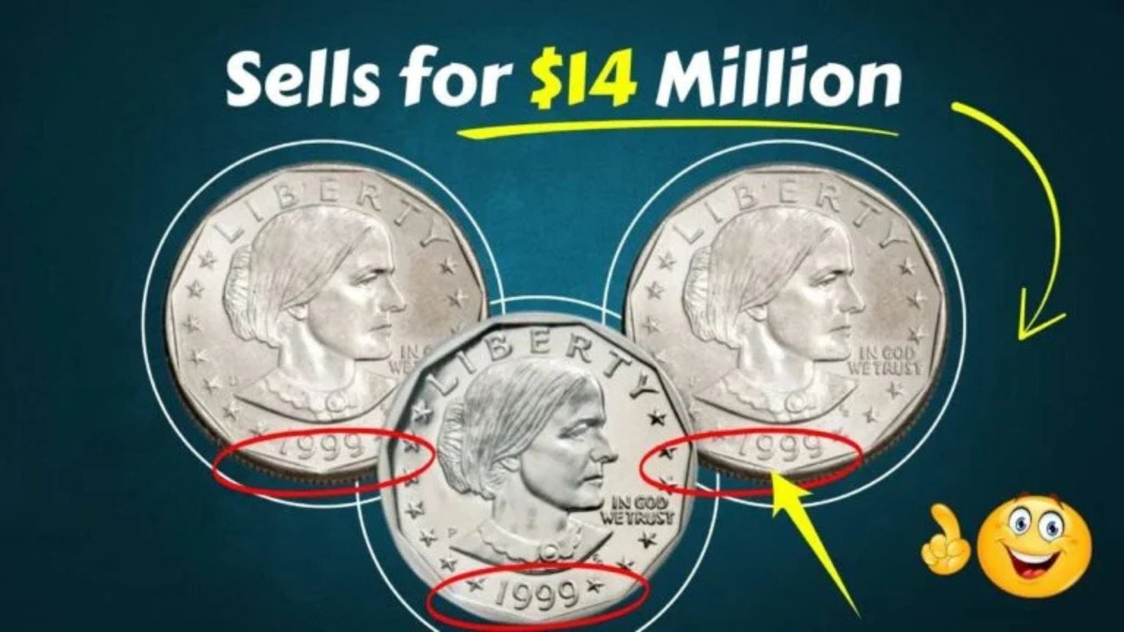 1999 Susan B. Anthony Dollar Worth $14 Millions