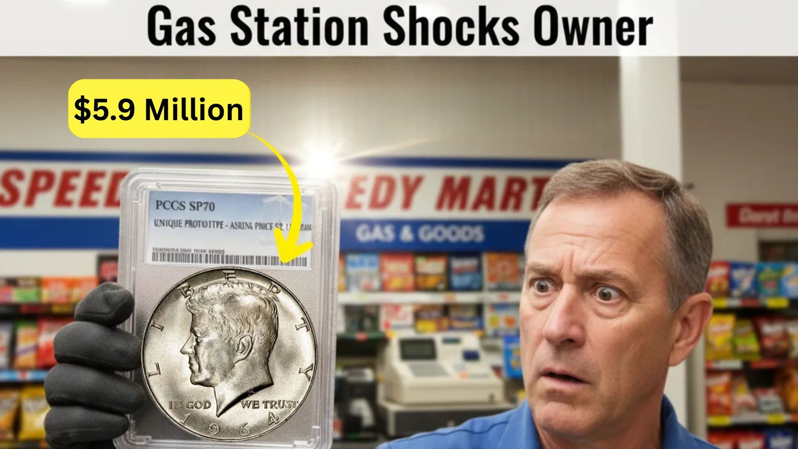 Gas Station Customer Discovers $5.9 Million Rare Kennedy Half Dollar